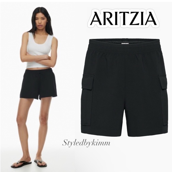 ARITZIA Wilfred Highlight Cargo Short L Large Black Shorts New NWT - Picture 13 of 13